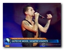 Anuncio de "Live In Berlin" en TELEFE Noticias